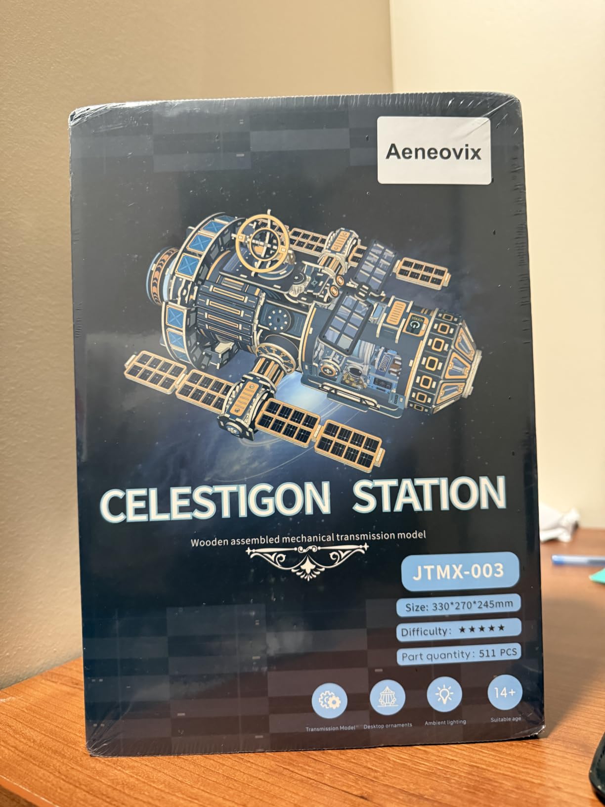 3D Puzzles for Adults – Interstellar Space Station 511-Piece Mechanical Model Kit, Interactive STEM Project with Lights, Music & Motor, Sci-Fi Desk Decor, Gift for Space Fans & Teens 14+ customer photo 1