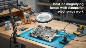 best led magnifying lamps with clamps for electronics work