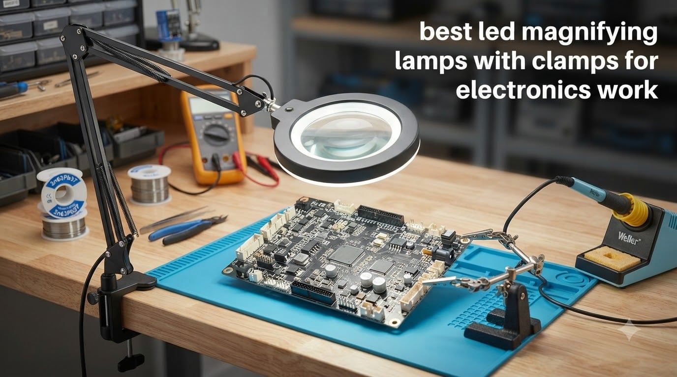 best led magnifying lamps with clamps for electronics work