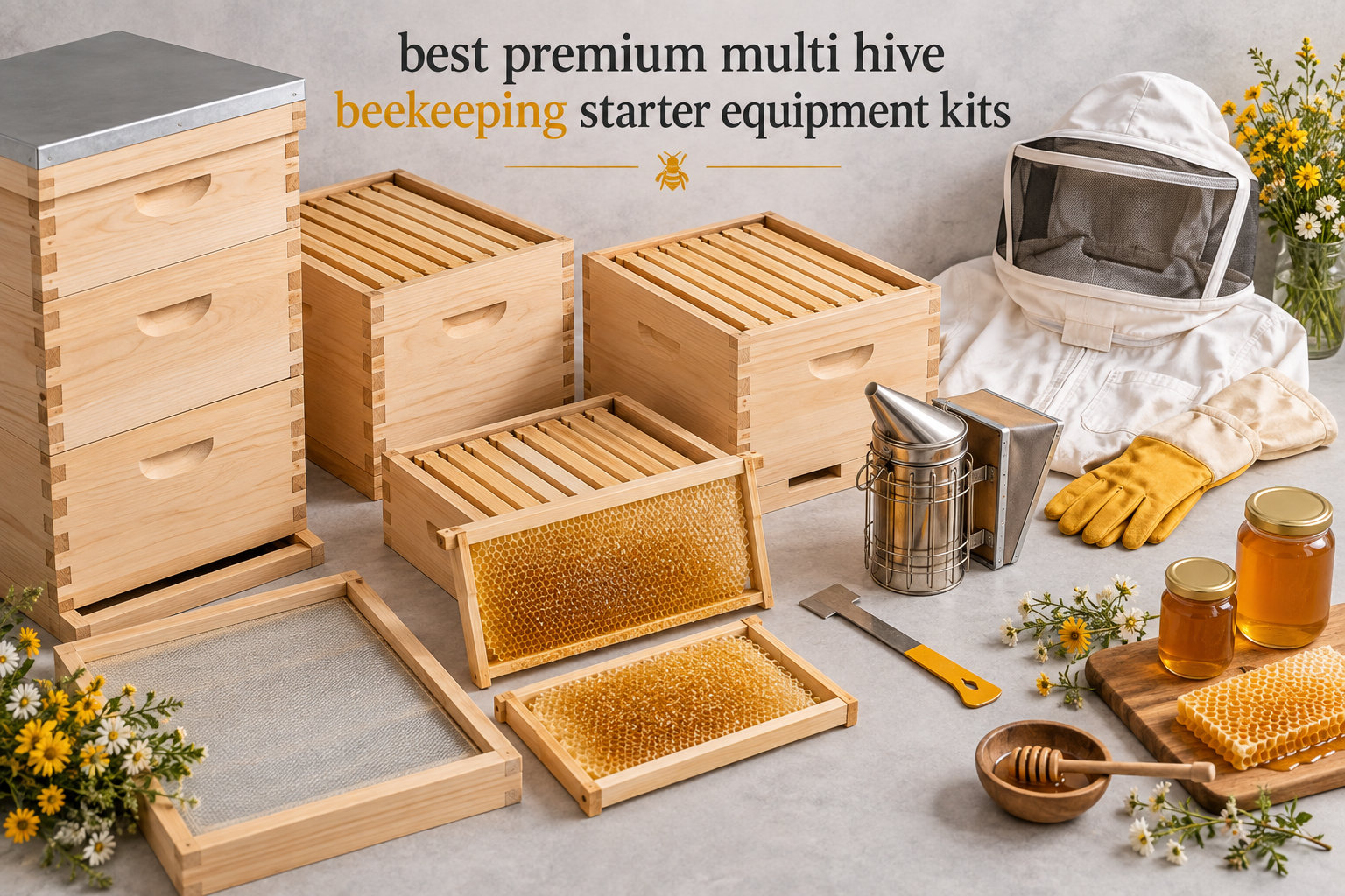 best premium multi hive beekeeping starter equipment kits